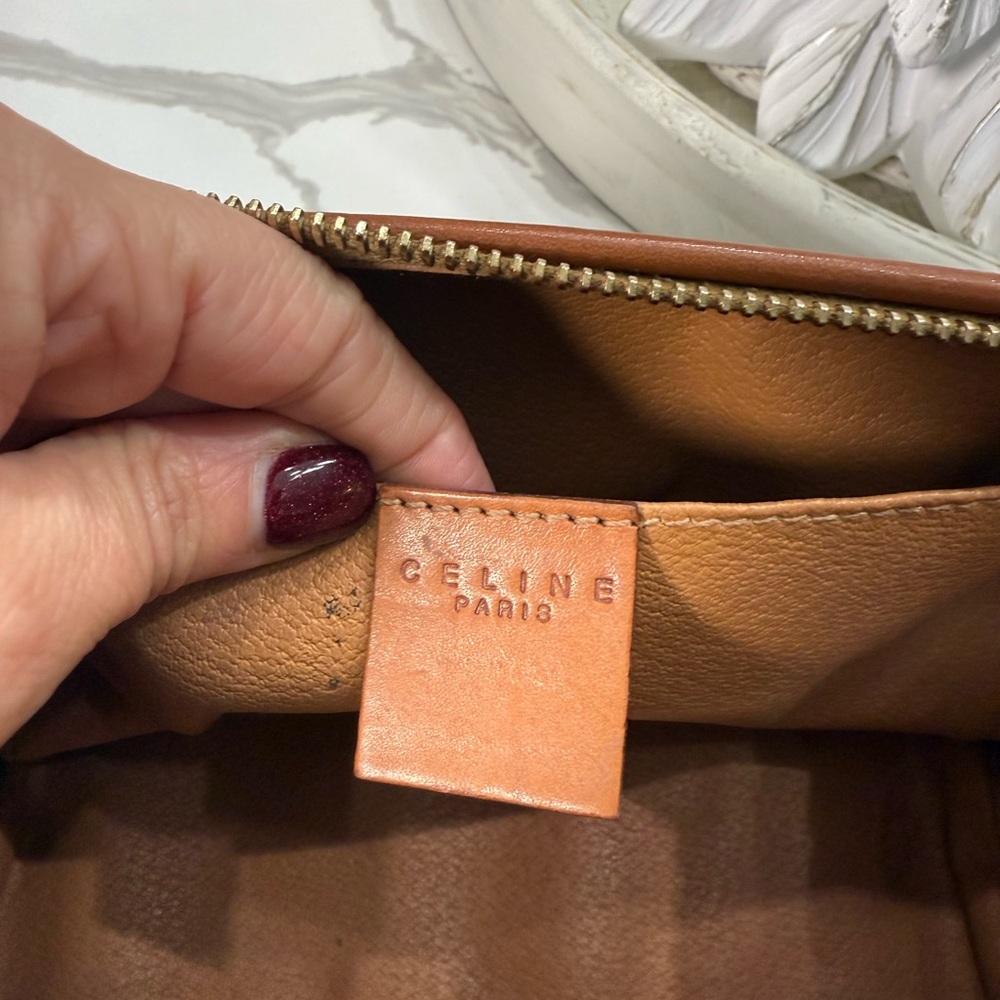 CELINE Macadam Triomphe COSMETIC Leather Pouch ✨ - Picture 10 of 12